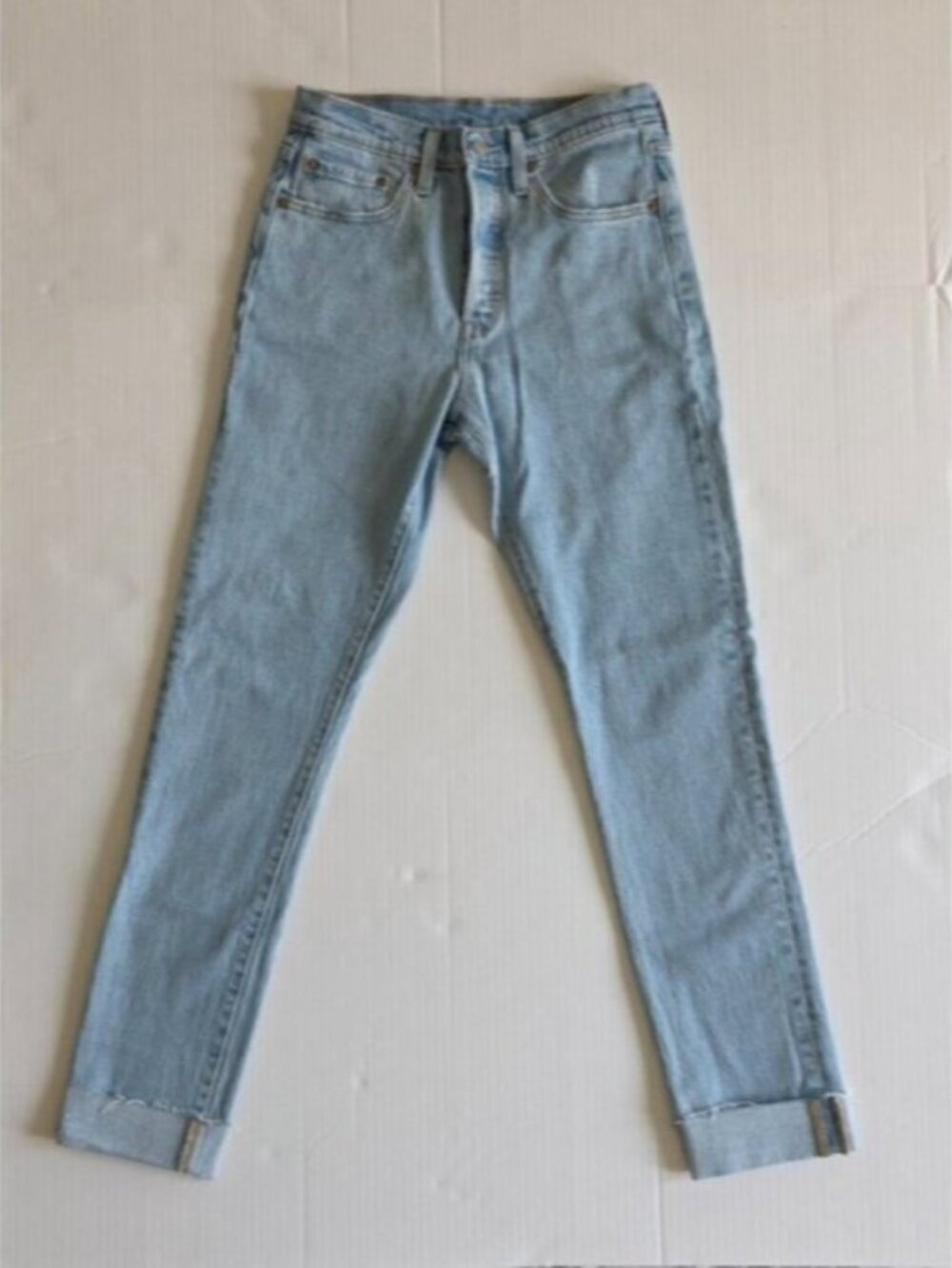 Levi's 501 Light Blue Women Jeans High Rise Straight Leg Timeless Classic Indie
